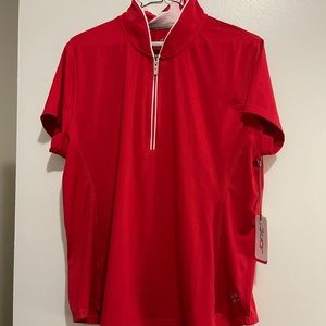 JoFit tapered collar polo.